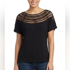 🌷Cable and Gauge Black blouse with design size: L